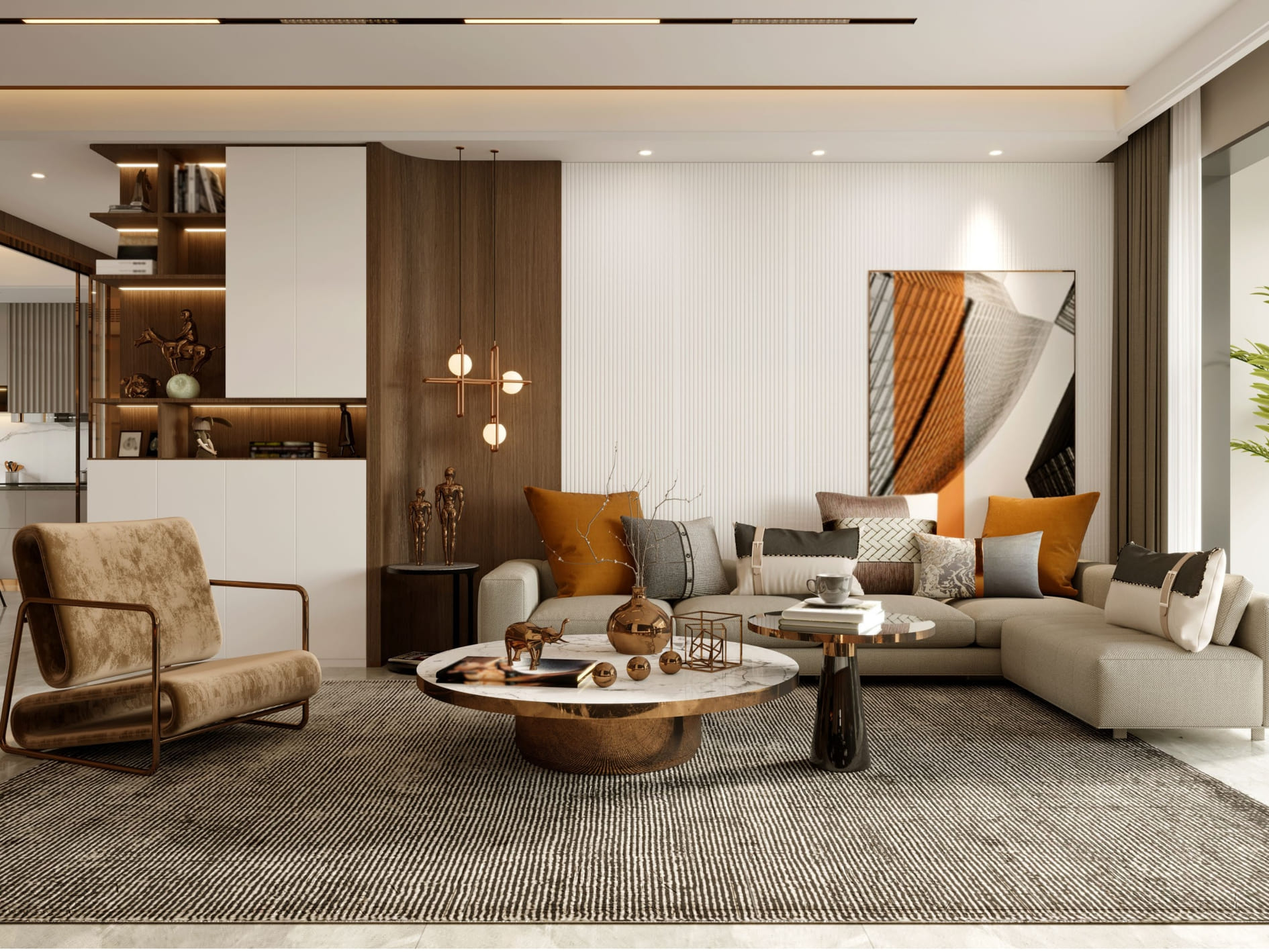 Không gian thiết kế căn hộ mẫu sang trọng tại The Park Avenue