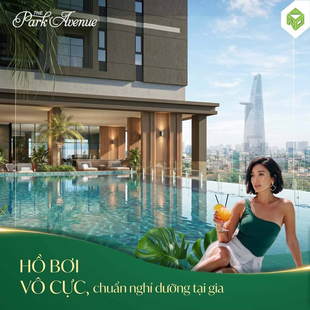 Hồ bơi vô cực trên tầng cao tại The Park Avenue