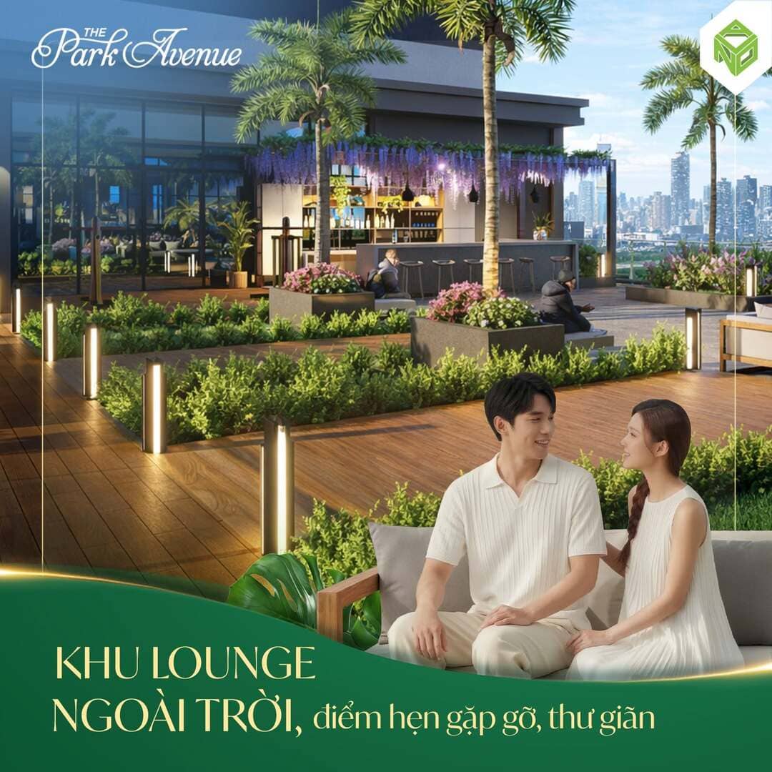 Khu Lounge ngoài trời sang trọng trên tầng cao The Park Avenue
