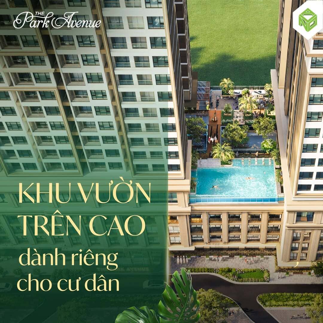 Khu vườn trên cao tầng 5 dành riêng cho cư dân tại The Park Avenue