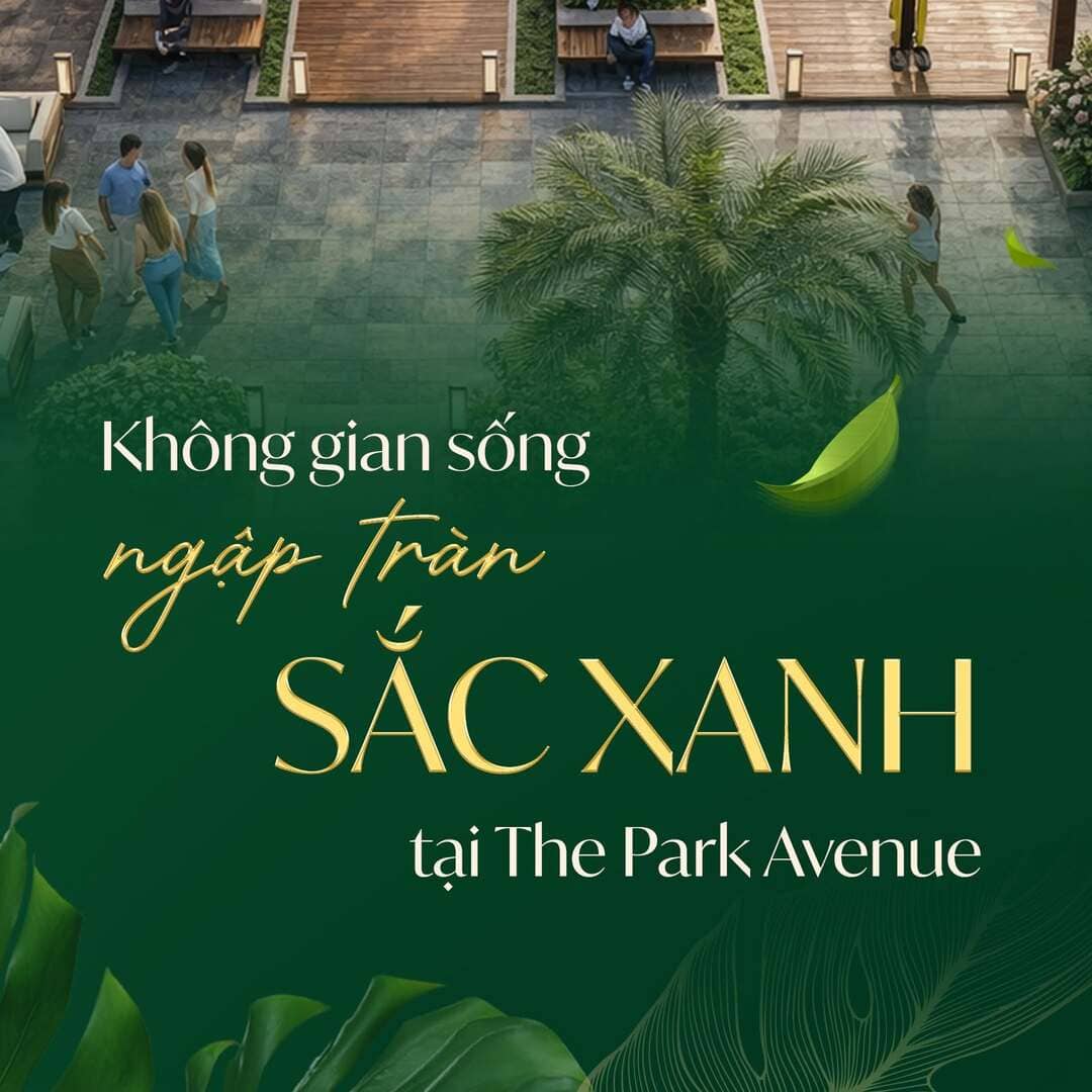 Lớp đệm cảnh quan xanh cách âm và thanh lọc không khí tại cổng dự án The Park Avenue